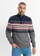 Maglione norvegese con colletto e zip, bpc bonprix collection