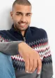 Maglione norvegese con colletto e zip, bpc bonprix collection
