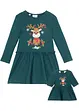 Abito di jersey e abito per bambola in puro cotone biologico (set 2 pezzi), bonprix