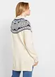 Maglione norvegese con spacchi ai lati, bonprix