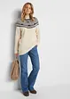 Maglione norvegese con spacchi ai lati, bonprix