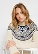 Maglione norvegese con spacchi ai lati, bonprix