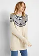 Maglione norvegese con spacchi ai lati, bonprix