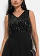 Abito da sera midi in fine chiffon con paillettes, bonprix
