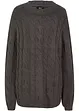 Maglione oversize con lavorazione a trecce, bonprix