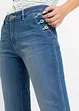 Jeans a zampa in cotone biologico con bottoni, bonprix