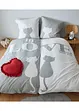 Biancheria da letto double-face con gatti, bpc living bonprix collection