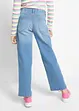 Jeans wide leg, vita media, bonprix