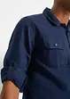 Camicia a maniche lunghe arrotolabili in misto lino, bonprix