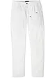 Pantaloni chino in misto lino con elastico in vita loose fit, straight, bonprix