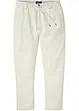 Pantaloni chino in misto lino con elastico in vita loose fit, straight, bonprix