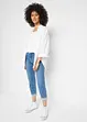 Jeans cropped straight, a vita media, bonprix