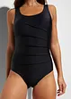 Costume intero con pieghe decorative e effetto modellante leggero, bonprix