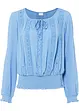 Blusa con pizzo traforato, bonprix