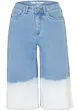 Bermuda in jeans elasticizzati wide leg, effetto dip-dye, John Baner JEANSWEAR