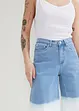 Bermuda in jeans elasticizzati wide leg, effetto dip-dye, John Baner JEANSWEAR