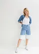 Bermuda in jeans elasticizzati wide leg, effetto dip-dye, John Baner JEANSWEAR