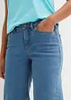 Jeans cropped wide leg, a vita media, bonprix