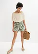 Shorts di jersey fantasia con tasche e cinta comoda, bonprix