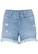 Shorts di jeans con fondo sfrangiato, RAINBOW