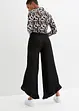 Pantaloni in crêpe strutturato con elastico in vita, bonprix