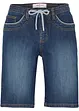 Bermuda in jeans slim fit con vita media, bonprix