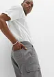 Bermuda cargo in microfibra con taglio comfort in poliestere riciclato, regular fit, bonprix