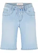 Bermuda in jeans slim fit con vita media, bonprix