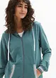 Felpa con zip e cappuccio in puro cotone biologico, bonprix