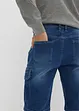 Bermuda di jeans cargo elasticizzati, regular fit, bonprix