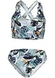 Bikini a bustier con spalline incrociate (set 2 pezzi), bonprix