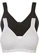 Reggiseno t-shirt minimizer senza ferretto con cotone biologico (pacco da 2), bonprix