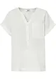 Blusa a maniche corte in mussola, bonprix