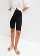 Pantaloncini in jersey a costine, vita alta, bonprix
