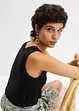 Top in jersey svasato con laccetti da annodare, bpc bonprix collection