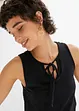 Top in jersey svasato con laccetti da annodare, bpc bonprix collection