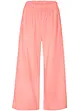 Pantaloni culotte cropped in misto lino, bonprix