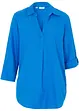 Blusa in misto lino con maniche a 3/4, bonprix