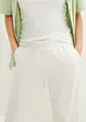 Pantaloni culotte cropped in misto lino, bonprix