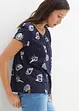 Maglia fantasia con scollo rotondo in cotone biologico, bonprix