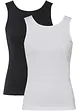Top a costine in puro cotone biologico (pacco da 2), bonprix