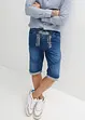 Bermuda in jeans elasticizzati con ricami, regular fit, bonprix