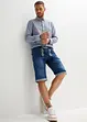 Bermuda in jeans elasticizzati con ricami, regular fit, bonprix