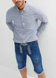 Bermuda in jeans elasticizzati con ricami, regular fit, bonprix