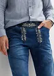 Bermuda in jeans elasticizzati con ricami, regular fit, bonprix
