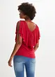 Maglia con scollo a V e inserto all'uncinetto, bonprix