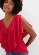 Maglia con scollo a V e inserto all'uncinetto, bonprix