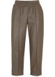 Pantaloni cropped in similpelle con pinces, bpc selection