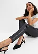 Jeans elasticizzati con inserti in similpelle, BODYFLIRT