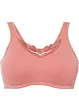Reggiseno bustier con ricami e cotone, bpc bonprix collection